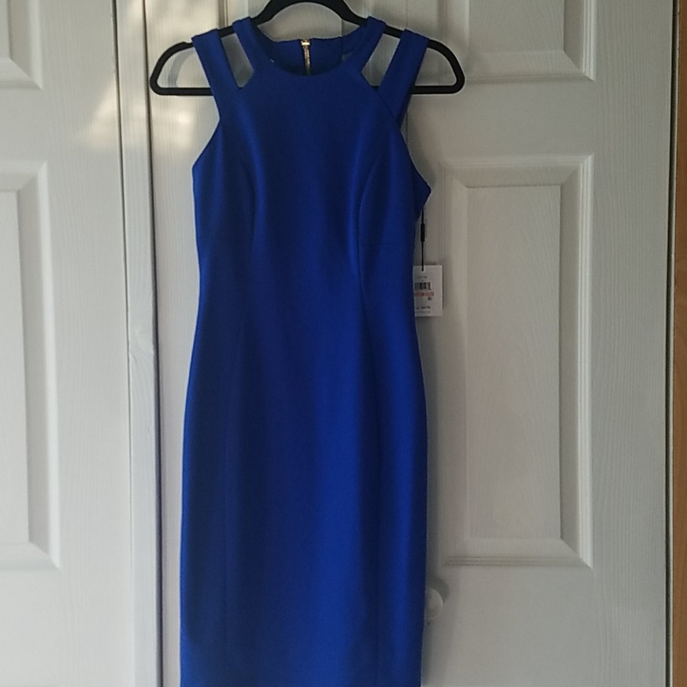 Calvin Klein, cobalt blue dress